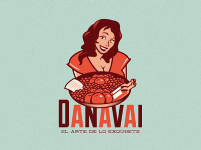 Danavai Logo Concept - First Draft apple apples basket blouse branding card chile cleavage danavai duke gift gift basket gift baskets gifts girl grapes growcase hooray for boobies identity latina logo logo design logo designer lost type lost type co op love riley cran south america wine woman