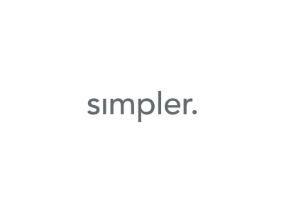 Simpler gray logo logotype management simple typography