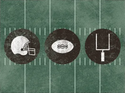 Football icons field goal football helmut icon illustration sports