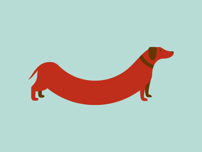 Sausage Dog dachshund dog illustration sausage
