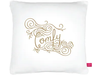 Comfy Cushion calligraphy chris mizen comfy cushion swirly typography