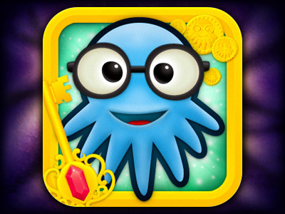 Wiki Game App Icon app coin game gold icon ios iphone jewel key octopus ruby wiki