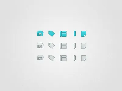 Active Hover Inactive Icons blog design icon page store tag web