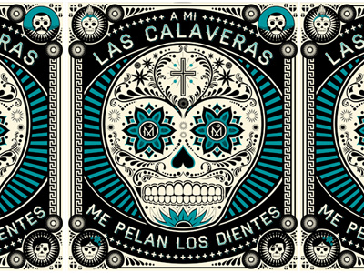 Las Calaveras day of the dead día de los muertos illustration