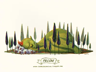 Pillow charles santoso daily random word doodles