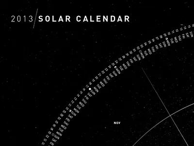 Solar Calendar in progress 2013 calendar solar space stars stuff