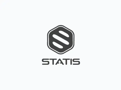 Statis border hexa hexgram line logo round s shape six statis