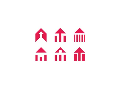 Real Estates brand branding communication agency house houses logo design logo designer pavel surovy real estate symbol