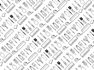 Tools of the trade pattern drawing illustrations items pattern stuff tools wrapping paper