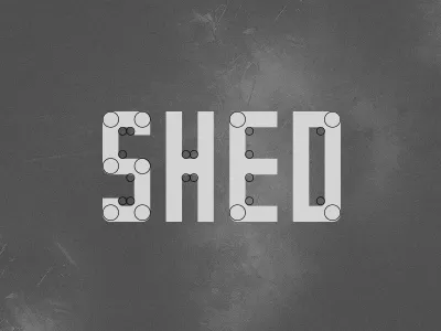 Shed Logotype - WIP brand branding circle circles design graphic graphic design grid identity logo logo design logotype narrow type typeface visual identity
