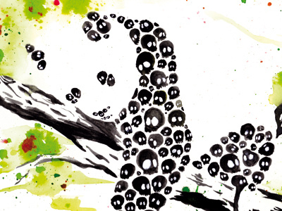 Extinction colors ecoline t shirt watercolor
