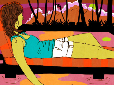 Relaxation hawaii illustration sketchbook