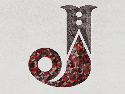 Alphabout - J alphabout j joker lettering texture tile typography