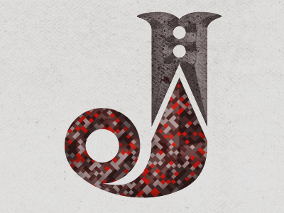 Alphabout - J alphabout j joker lettering texture tile typography