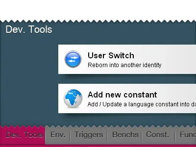 Developer toolbar v2 interface toolbar ui
