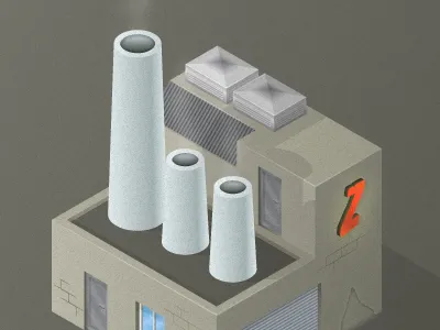 Blobmachine building gray house illustration orange vector zorblobs