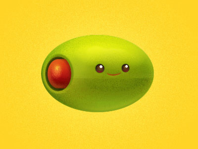 Cute lil' Olive cute illustration jeremy pettis olive pimento smile smirk soft vector wet