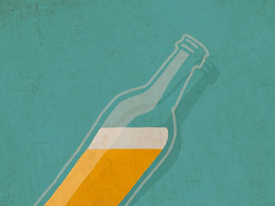 Liquid Courage beer illustration ipad minimal