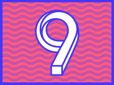 Nine design lettering type fight typography