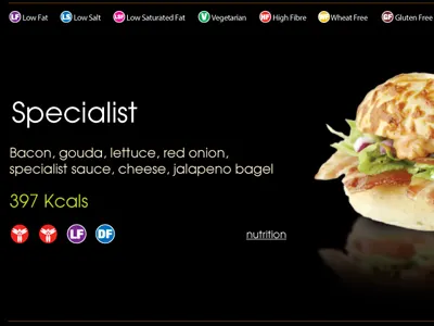 Menu item icons menu