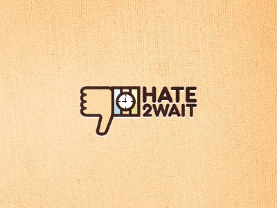 hate2wait logo design clock for sale freelance freelance logo designer hand illustration illustrative illustrator logo logo design logo designer logos sale srdjan kirtic texture textured time watch wizemark