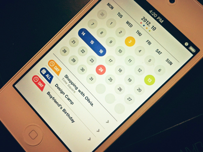 Draft Calendar app application calendar ios