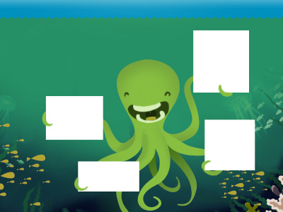 Under The Sea fish green ocean octopus sea