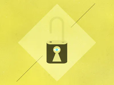 Locked tight anonymous diagonal editorial eye fbi geometric hacking illustration key keyhole lines lock monitoring security udid