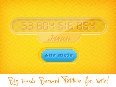 One more button debut dribbble interface pixel psd thank vlaznevbro web website yellow