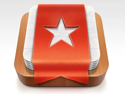 Wunderlist 2 Icon desktop fabric icon mac osx paper ribbon star wood wunderlist