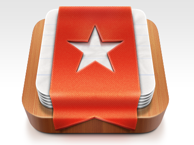 Wunderlist 2 Icon desktop fabric icon mac osx paper ribbon star wood wunderlist