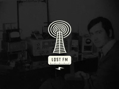 Lost FM branding duke growcase logo logo design logo designer lost fm lost type lost type co op radio radio station trevor baum without glasses