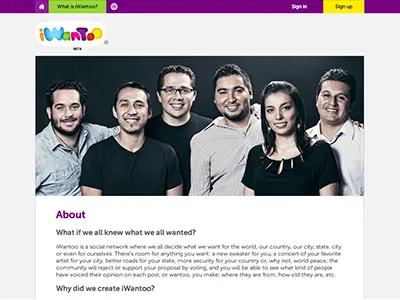 About iWantoo iwantoo social network ui