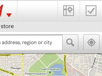 Map android filter map search