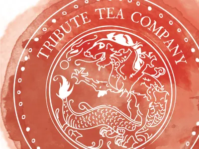 Tribute Tea Company Logo china design dragon illustration logo tea watercolor