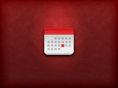 Calendar Icon calendar icon leather texture