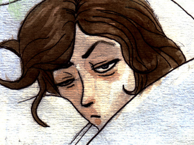 Simone Sleep drawing paint watercolor