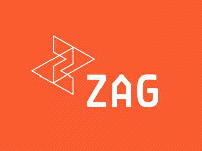 Zag Studio Logo action identity logo monogram orange technology z