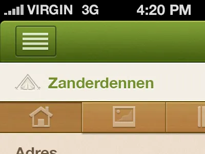 Nature Navigation app green icons iphone navigation wood