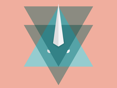 Unicornalia II abstract animal geometry illustration unicorn