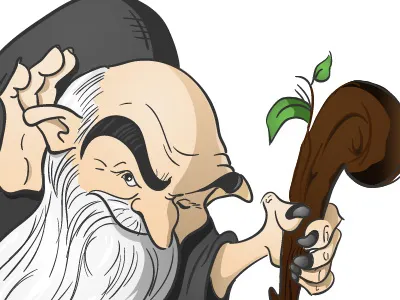 Goblin boot cartoon character club creature fantasy goblin gradient green happy illustration isolated loincloth male monster orc sideburn smiling standing troll vector