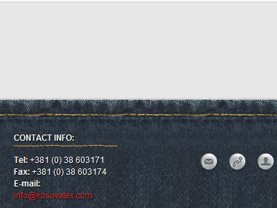 Jeans Footer branding button buttons dots footer info jeans sewing