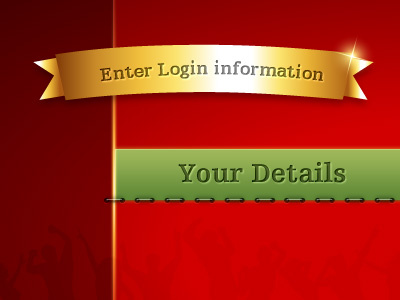 Custom Web Elements heading login shine stitch title ui web