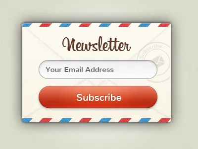 Newsletter Candy UI Rebound candy form mail newsletter subscribe ui
