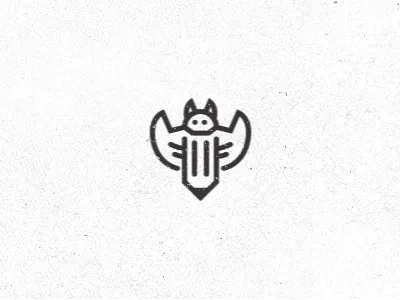 Bat Pencil ? bat batman icon logo pencil texture