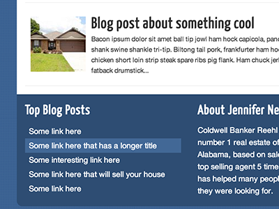 Jen's New Site - Footer/Blog Snippets