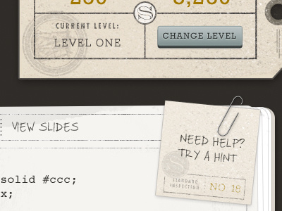 Try A Hint book code css design notebook sass texture ui
