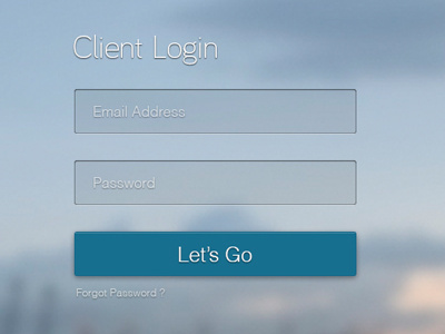 Let's Go button clean field forms login register