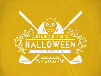 Halloween Golf Tournament Tee flourish golf halloween owl t shirt