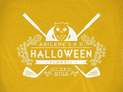 Halloween Golf Tournament Tee flourish golf halloween owl t shirt